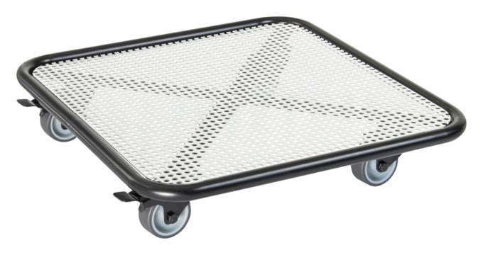 Stabiler Rolluntersetzer aus Stahl in Grau, 380x380 mm, ideal für schwere Lasten, von WAGNER, Modell GH7018.