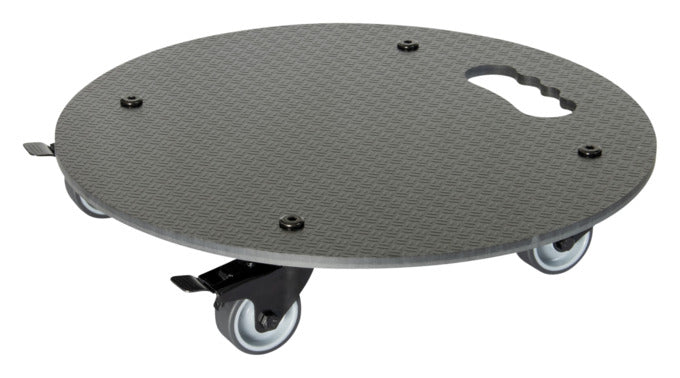 Stabiler Rolluntersetzer aus HPL, ø 380 mm, von WAGNER. Ideal für schwere Lasten, langlebig und leicht zu bewegen.