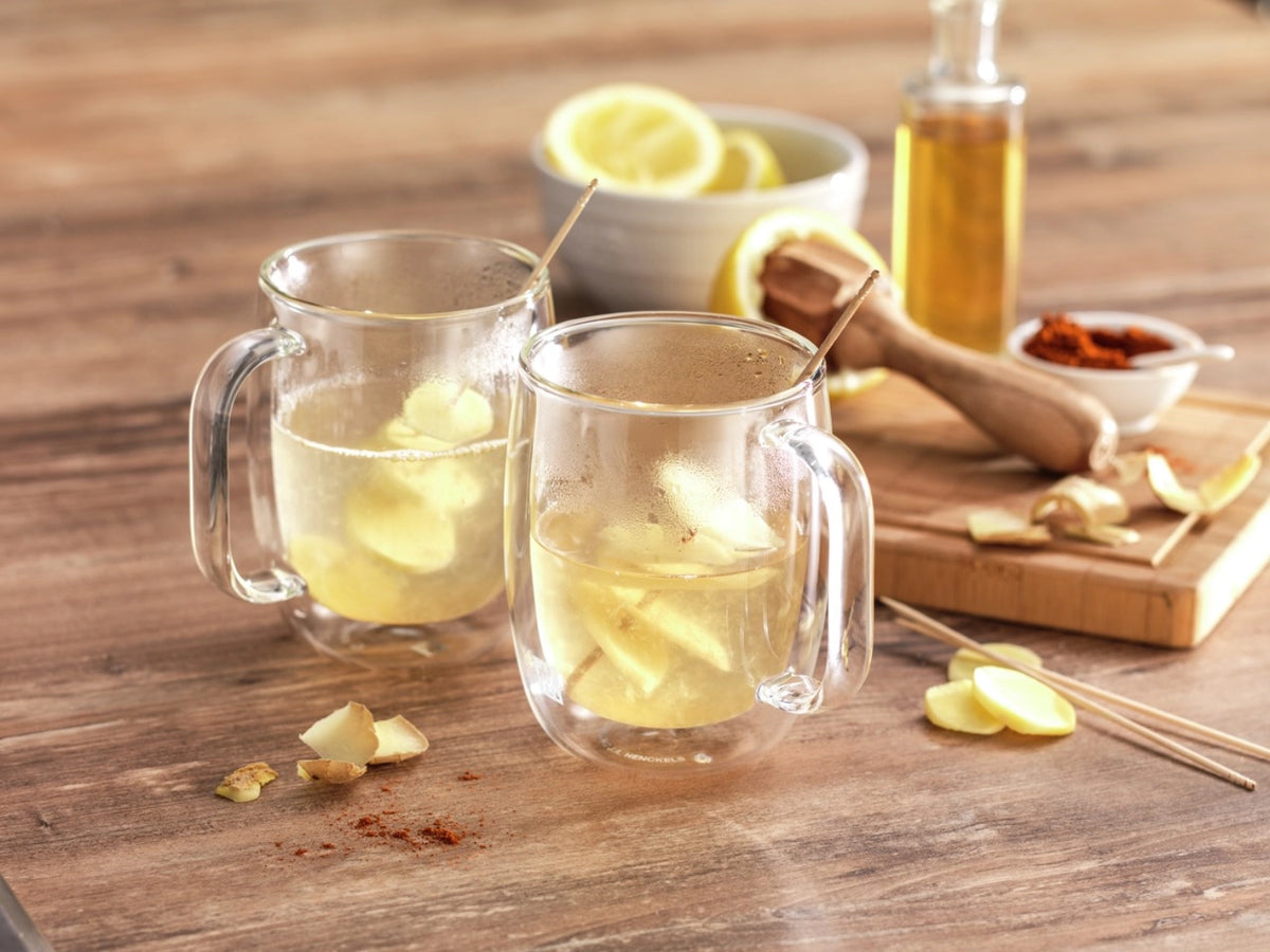 Sorrento Plus Kaffeegl. doppelw. m. Henkel, 2er Set, 355 ml in Transparent präsentiert im Onlineshop von KAQTU Design AG. Kaffeetassen ist von Zwilling Kitchen