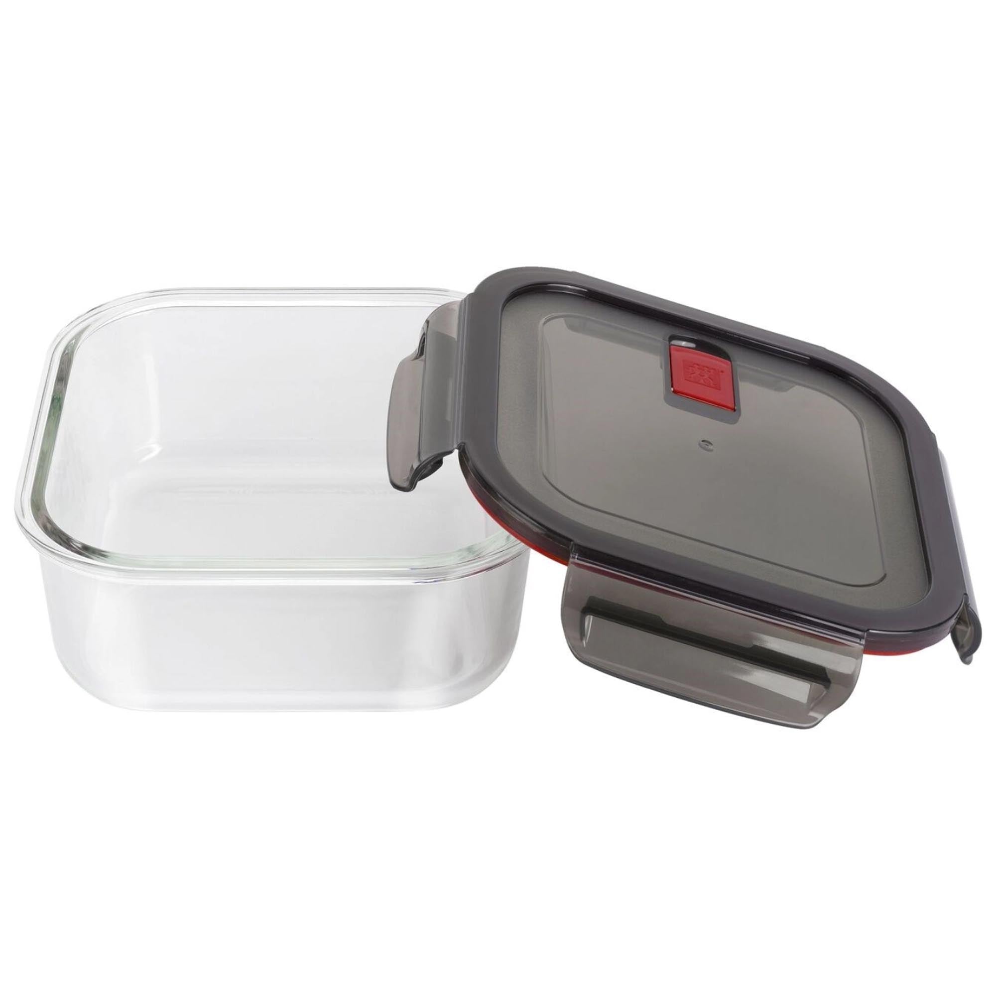 Der quadratische Zwilling Gusto Glasbehälter (1100 ml) bietet stilvolle und praktische Aufbewahrung für Ihre Lebensmittel.