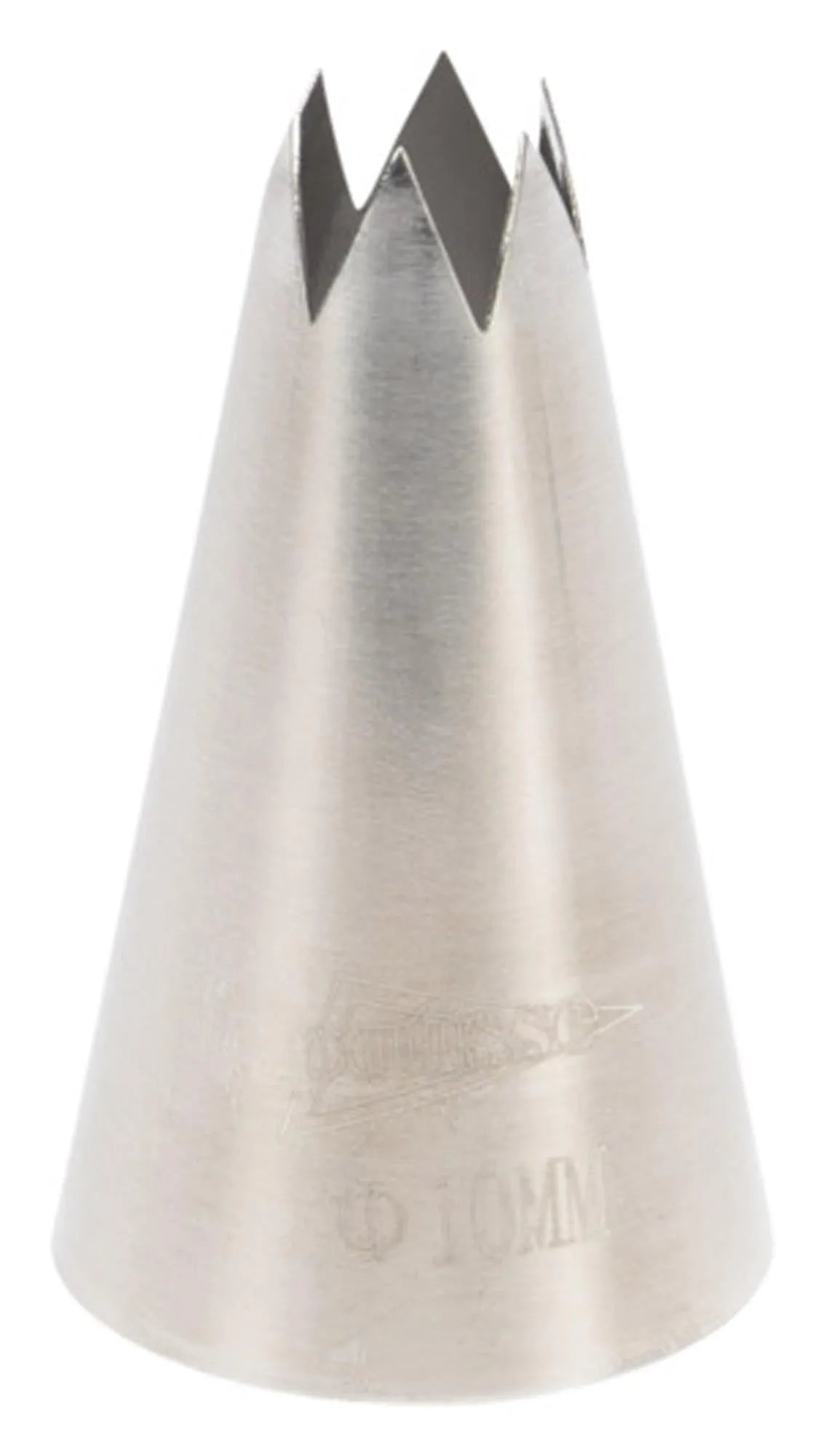 Sterntülle 13 mm aus Edelstahl von PATISSE: Perfekt für präzise, professionelle Dekorationen auf Cupcakes und Torten.