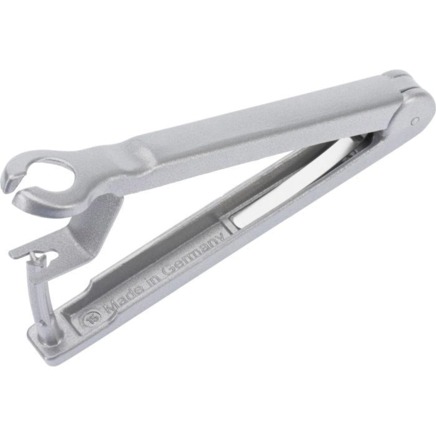Retro Kirschentkerner Kernex, 14x4x2.5cm in Silber präsentiert im Onlineshop von KAQTU Design AG. Küchenhelfer ist von Westmark