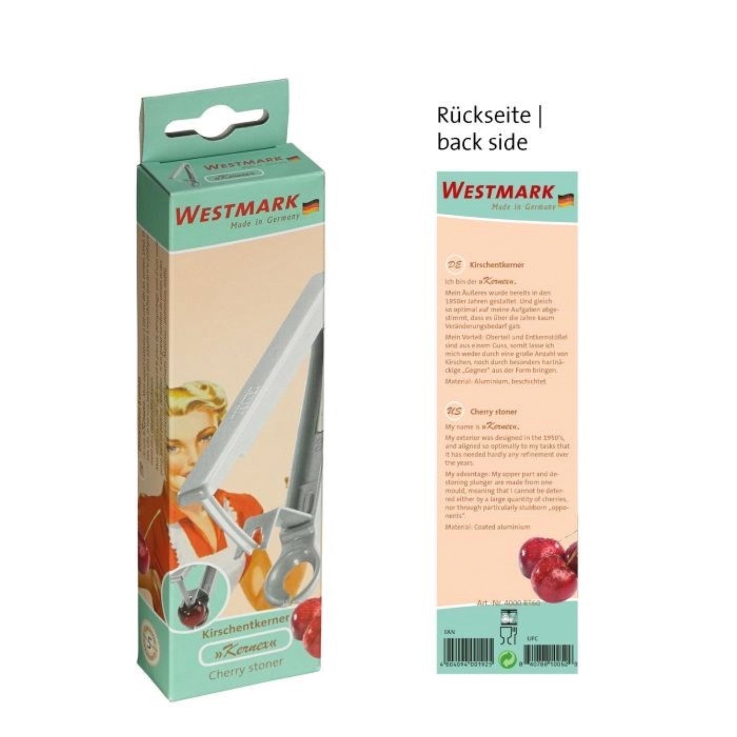 Dénoyauteur de cerises rétro Kernex, 14x4x2,5cm