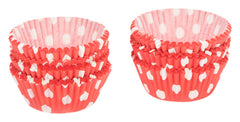 PATISSE mini astucci in carta 200 pezzi pois bianchi rossi ø 3 cm