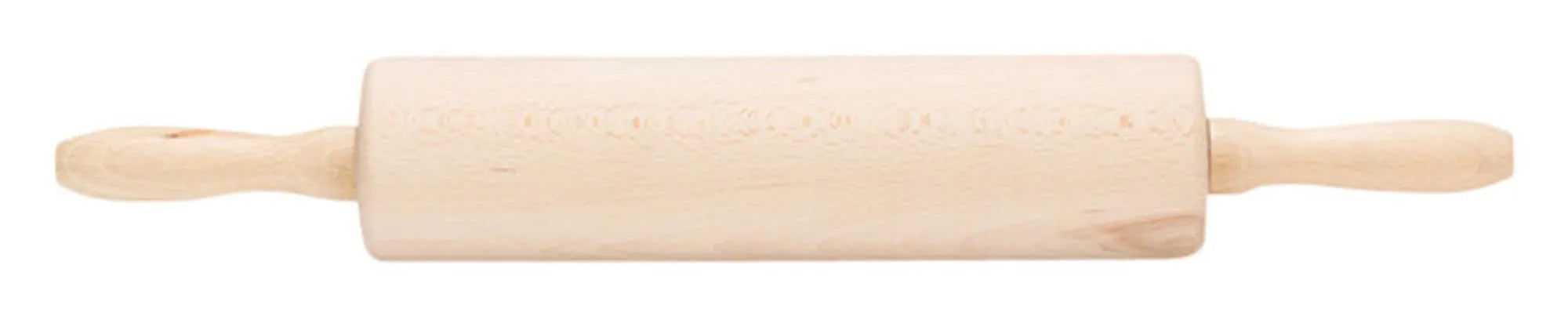 Hochwertiger 25 cm Teigroller aus Buchenholz von PATISSE mit Kugellager für müheloses Ausrollen und ergonomischem Griff.