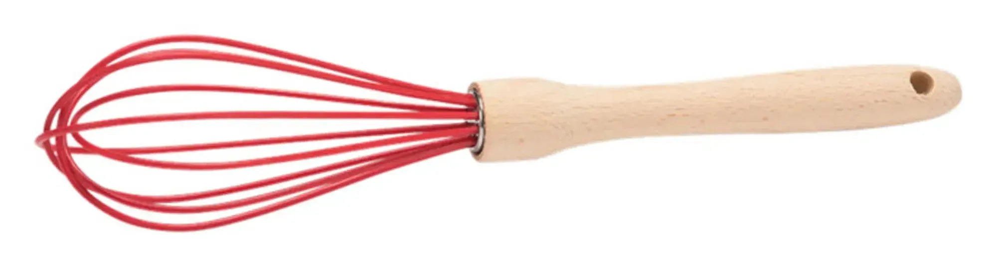 PATISSE Schneebesen Silikon Holz rot Prima Line 30 cm in  präsentiert im Onlineshop von KAQTU Design AG. Kochbesteck ist von PATISSE