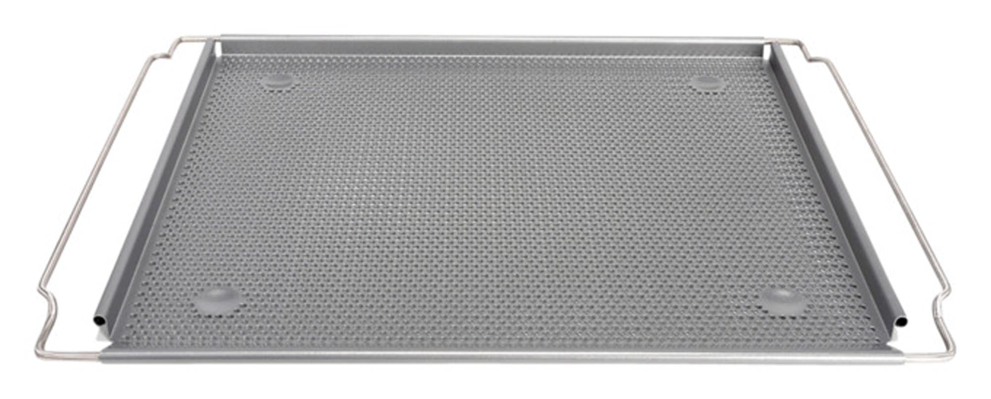 Gelochtes, ausziehbares Backblech 38x35 cm von PATISSE: Perfekte Hitzeverteilung, Antihaft, spülmaschinenfest, platzsparend. Ideal für Pizza & Brot.