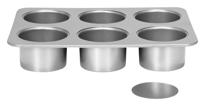 Cheesecake-Form  mit losem Boden 6-teilig Silver-Top in  präsentiert im Onlineshop von KAQTU Design AG. Backform / Backblech ist von PATISSE