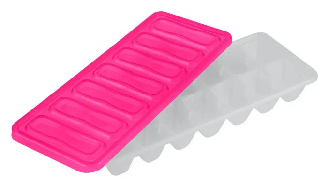 Praktische METALTEX Eiswürfelformen mit Deckel, 2er-Set, ideal für Eiswürfel, Maße 24x10x5.5 cm, einfach zu verwenden und stapelbar.