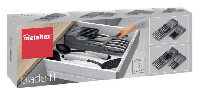METALTEX Messer-Organizer Blade fit grau/anthrazit 14x41x10 cm in  präsentiert im Onlineshop von KAQTU Design AG. Küchenhelfer ist von METALTEX