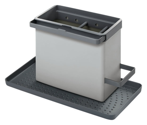 Praktischer METALTEX Spülbeckenorganizer in Grau/Anthrazit, 24x12.5x14 cm, ideal zur Aufbewahrung von Spülutensilien in der Küche.