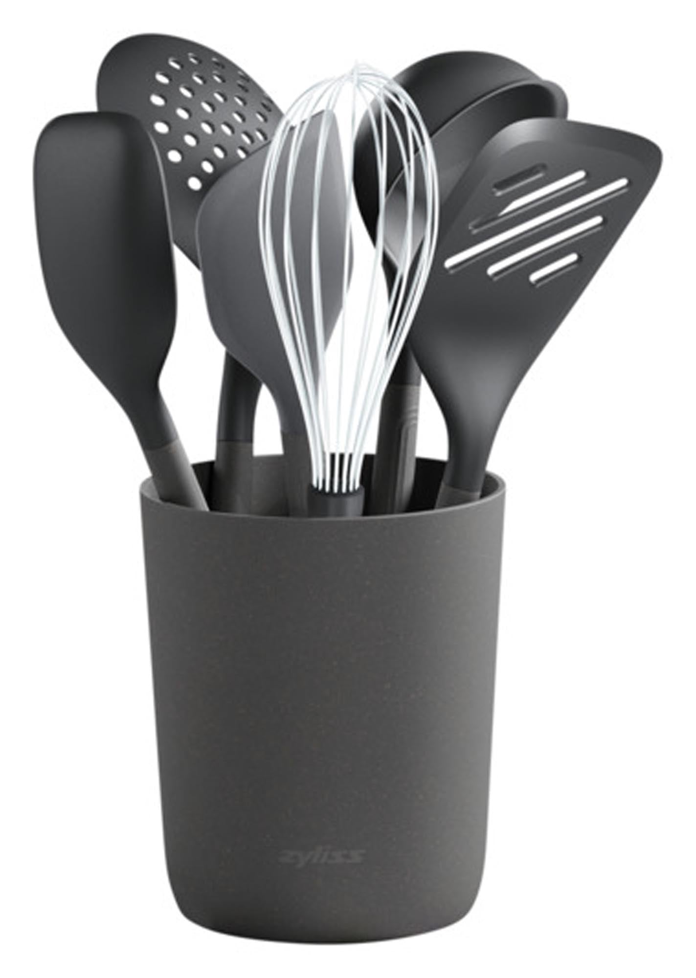 Entdecken Sie das 7-teilige Kochutensilien-Set von ZYLISS aus umweltfreundlichem Weizenstroh-Plastik. Ideal für nachhaltiges Kochen!
