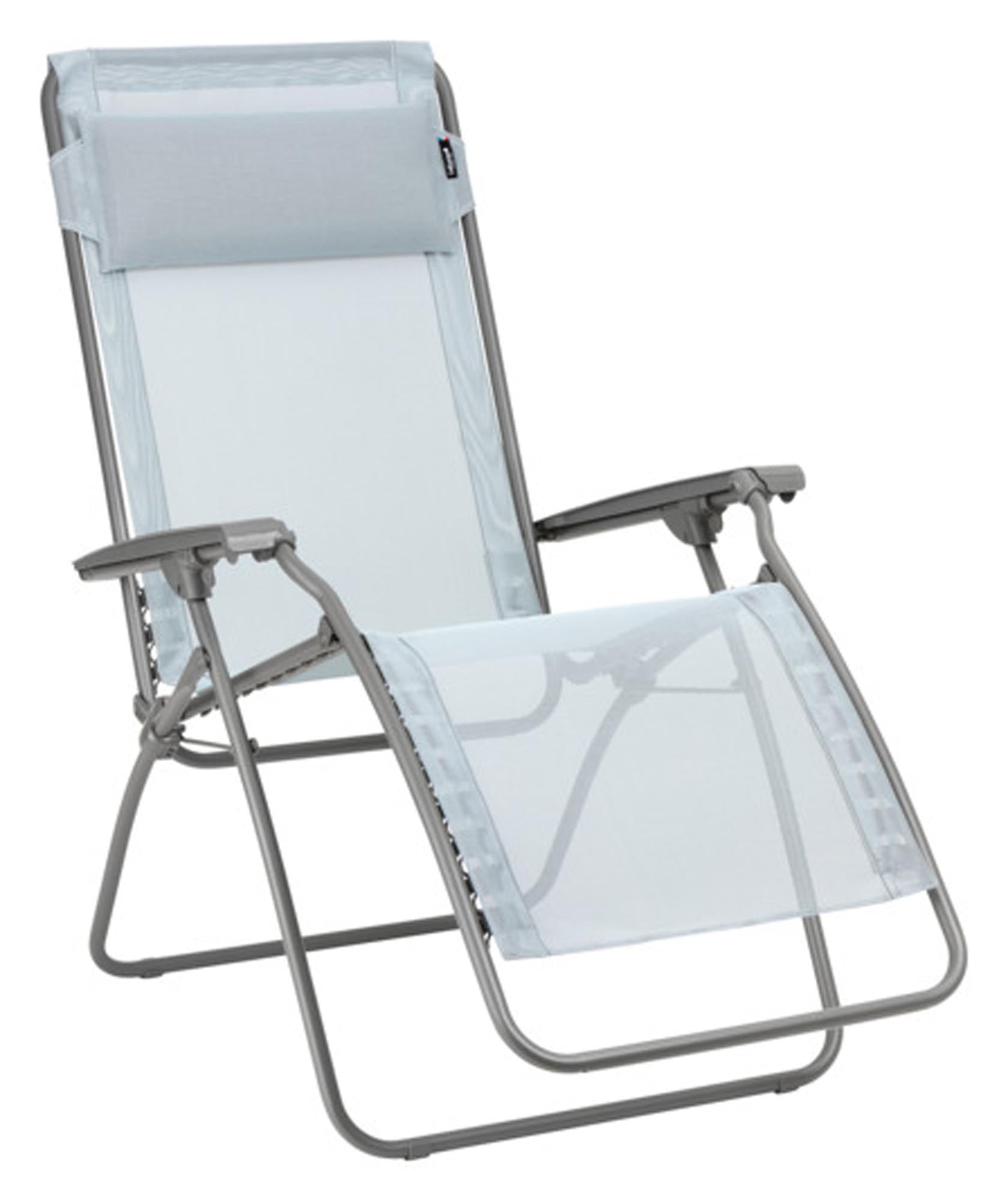 Ergonomischer Relaxsessel R-Clip ciel von LAFUMA: Stilvoll, komfortabel, wetterfest, ideal für Garten und Terrasse.