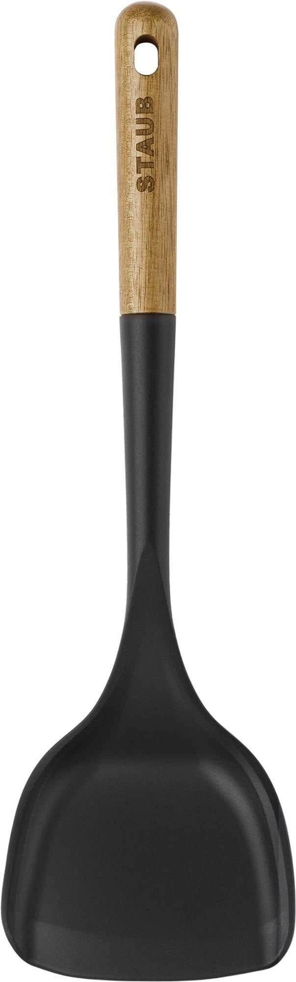Wokwender, 31 cm Akazie Silikon in Braun präsentiert im Onlineshop von KAQTU Design AG. Pfannenwender ist von Staub