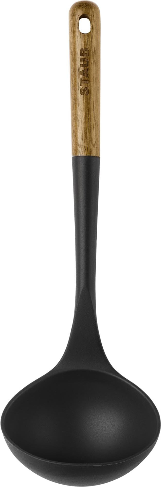 Suppenkelle, 31 cm Akazie Silikon in Braun präsentiert im Onlineshop von KAQTU Design AG. Kochbesteck ist von Staub