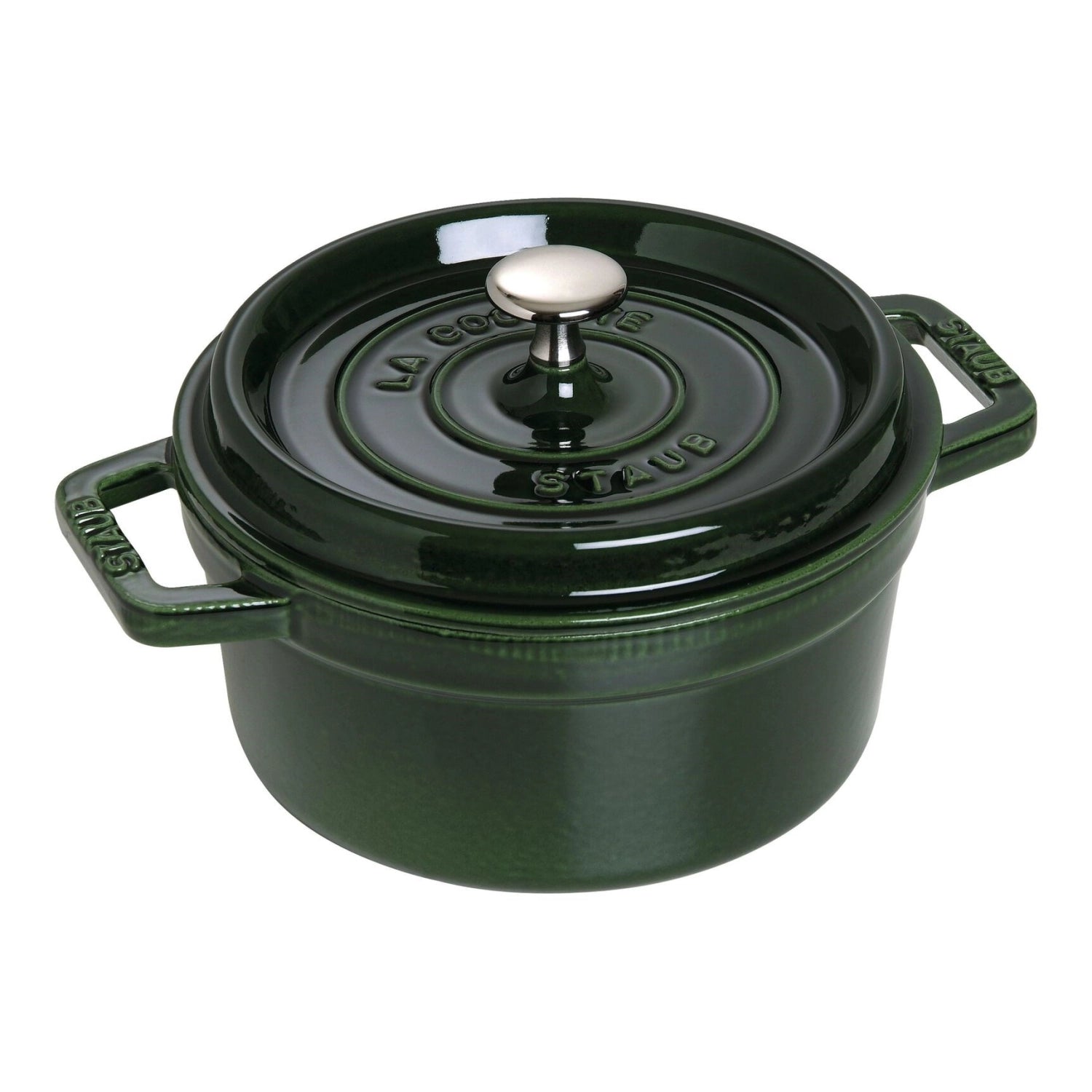 Runde Cocotte aus Gusseisen mit 2,6 Litern Volumen, ideal für langsames Schmoren und ansprechendes Servieren am Tisch.