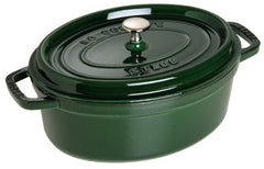 Cocotte 31 cm, ovale, vert basilic, fonte 5,5l