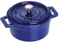 Cocotte 28 cm, rond, bleu foncé, fonte 6,7 l