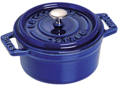 Cocotte 28 cm, rond, bleu foncé, fonte 6,7 l