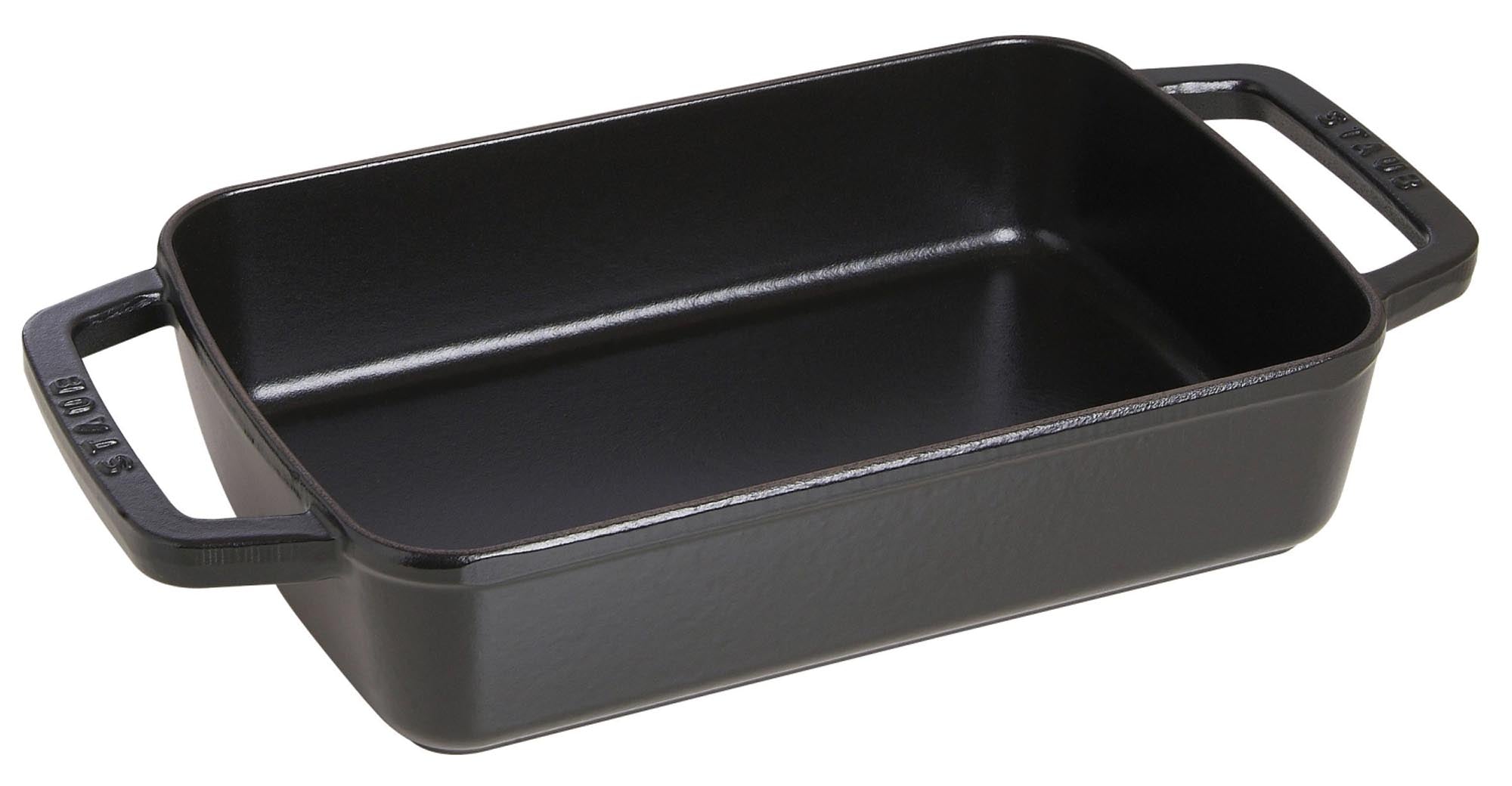 Auflaufform rechteckig in Schwarz präsentiert im Onlineshop von KAQTU Design AG. Backform / Backblech ist von Staub