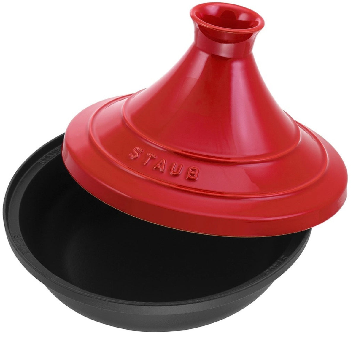 Tajine 28 cm, Gusseisen, Kirsch-Rot in Rot präsentiert im Onlineshop von KAQTU Design AG.  ist von Staub