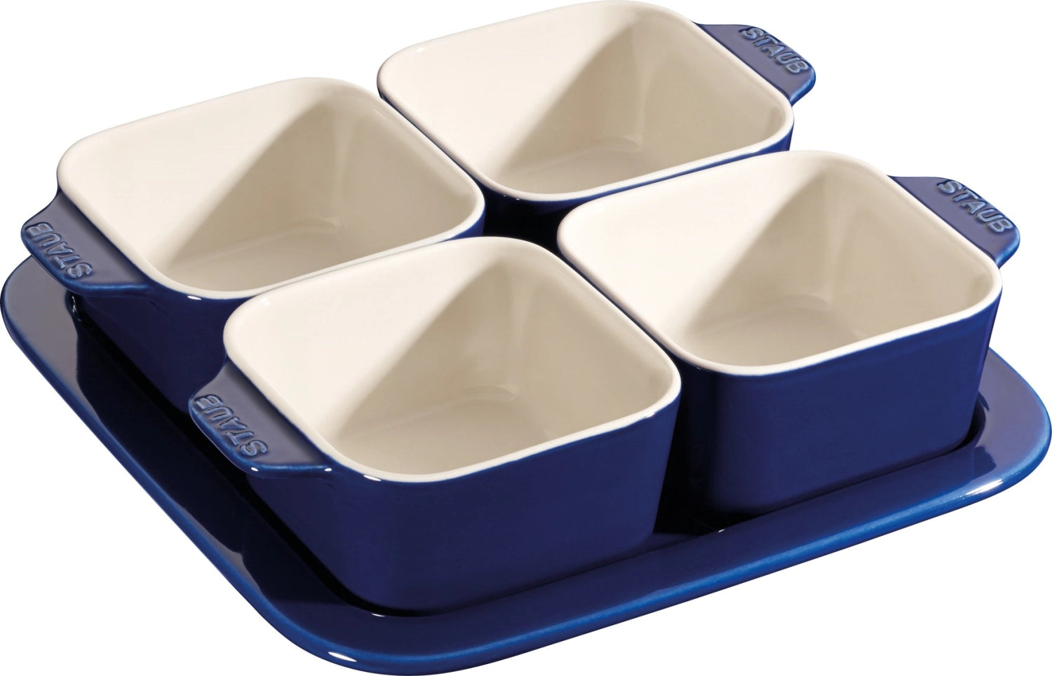 Keramik Apéro-Set, 5-tlg, blau