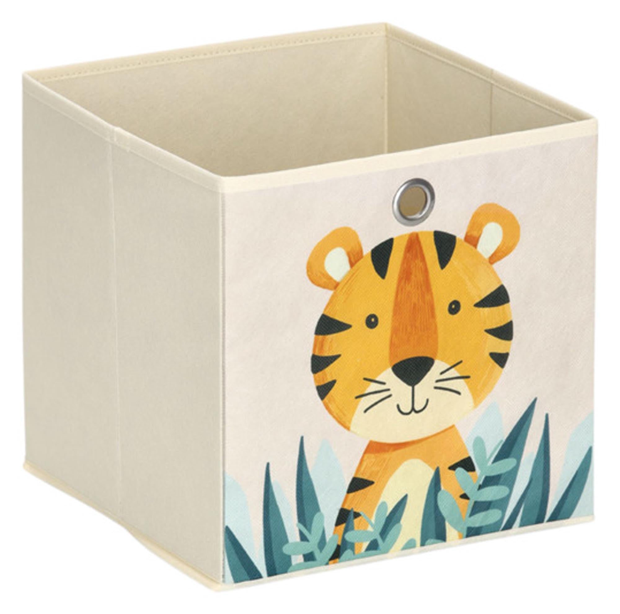 ZELLER Aufbewahrungsbox Tiger 28x28 cm
