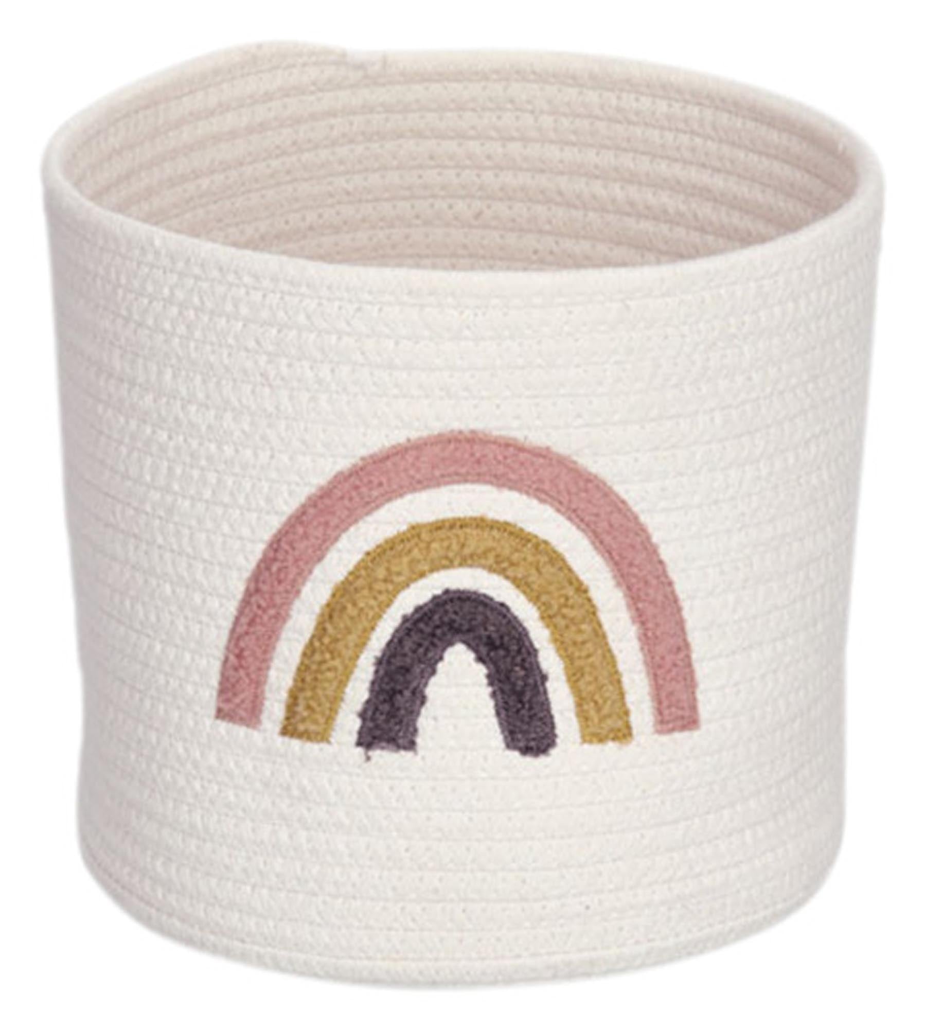 ZELLER Aufbewahrungskorb Rainbow weiss ø 25x22 cm