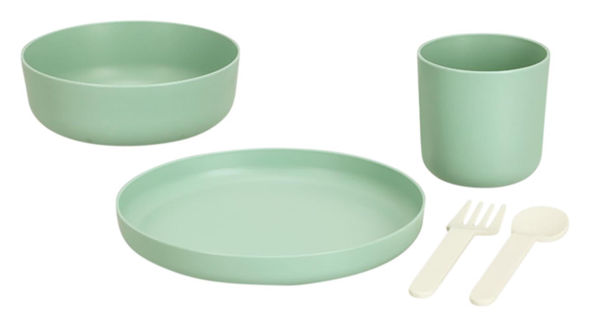 ZELLER Kinder-Geschirr-Set 5-teilig salbei in  präsentiert im Onlineshop von KAQTU Design AG. Geschirr Kids ist von ZELLER PRESENT