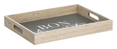 ZELLER plateau <tc>Bon</tc> Appetit anthracite 40x30x5 cm
