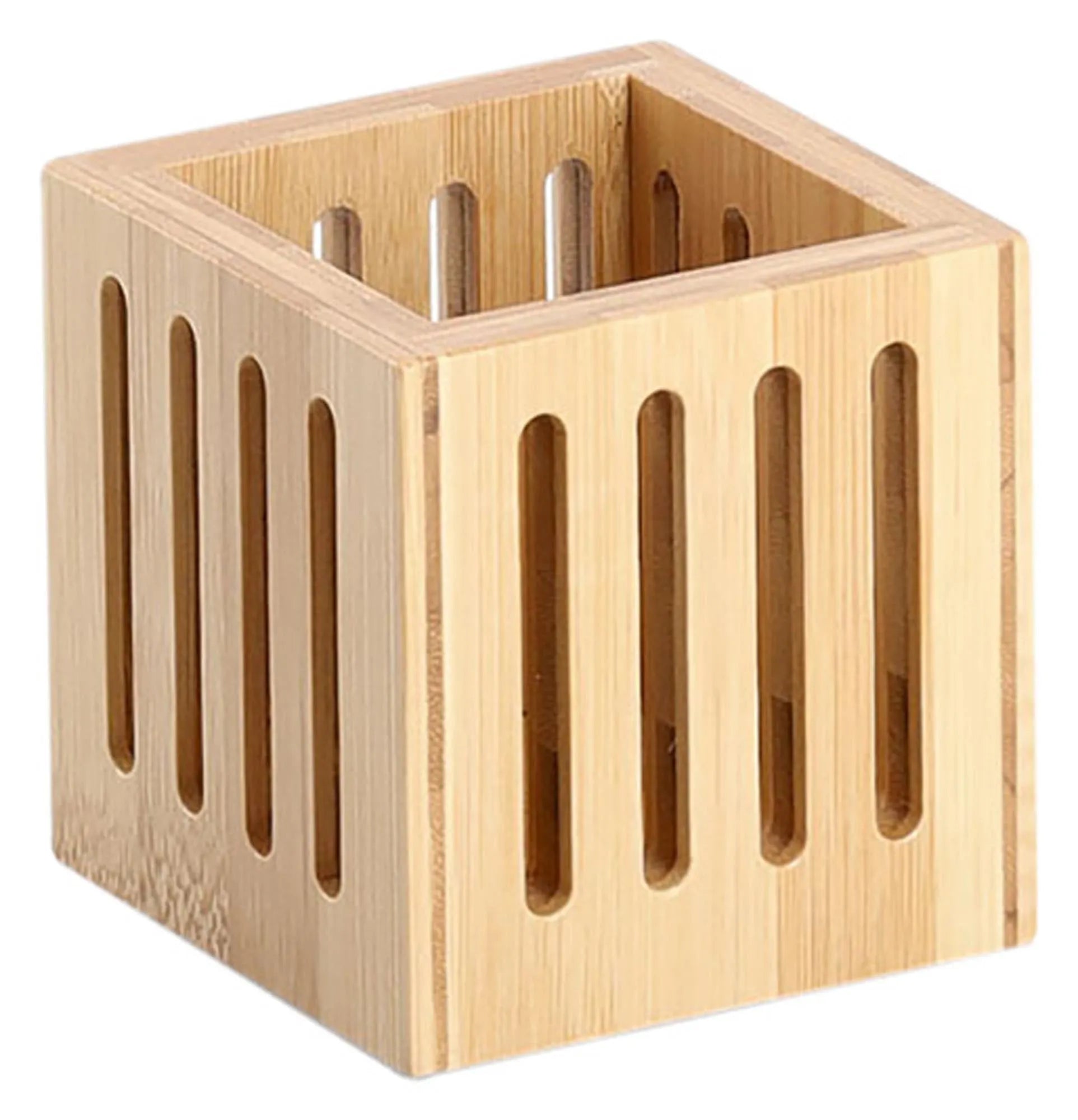 ZELLER Stiftebecher Bambus 8x8x8 cm in  präsentiert im Onlineshop von KAQTU Design AG. Bürozubehör ist von ZELLER PRESENT
