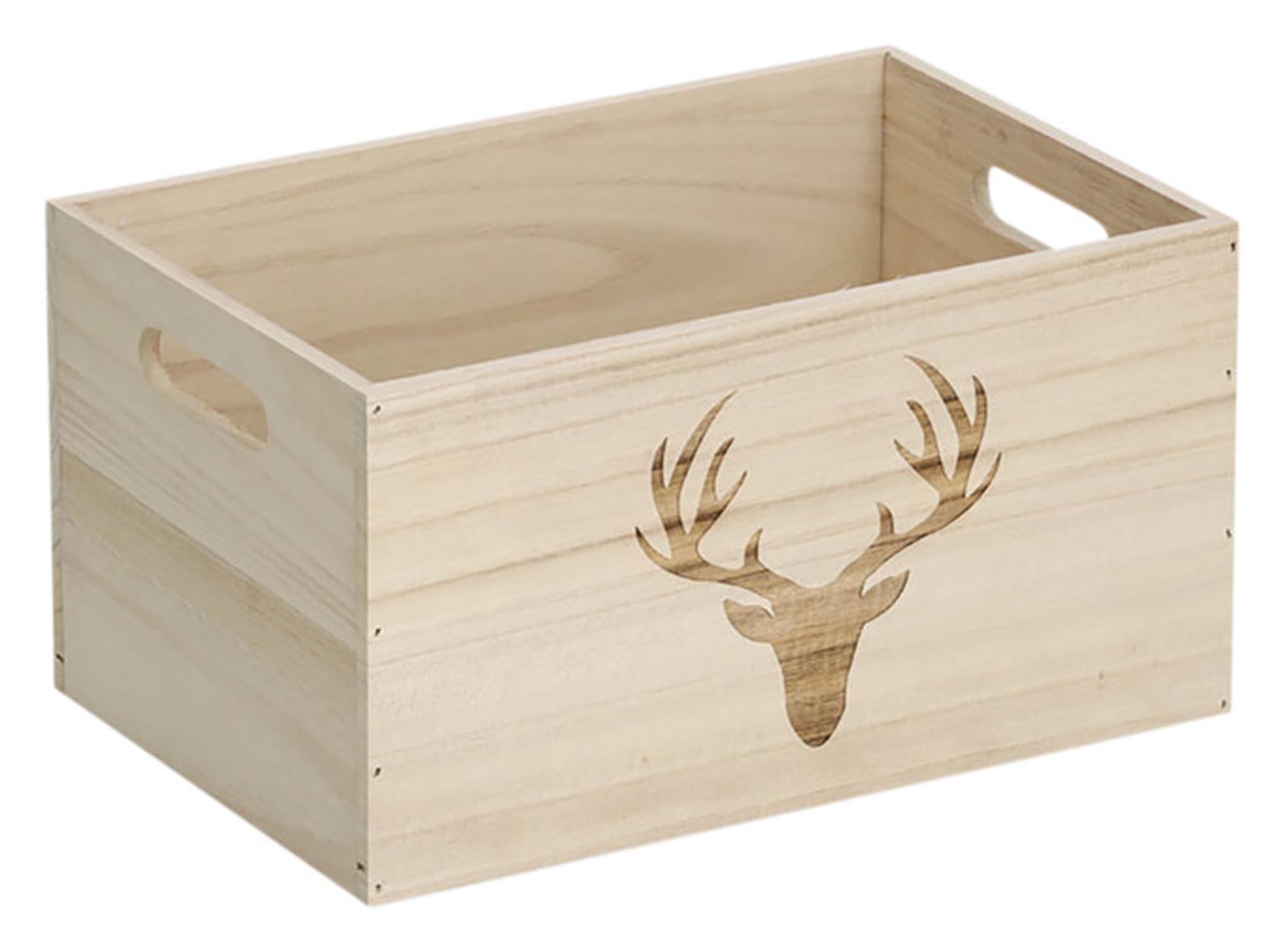Zeller storage box Hirsch 30x20x16 cm