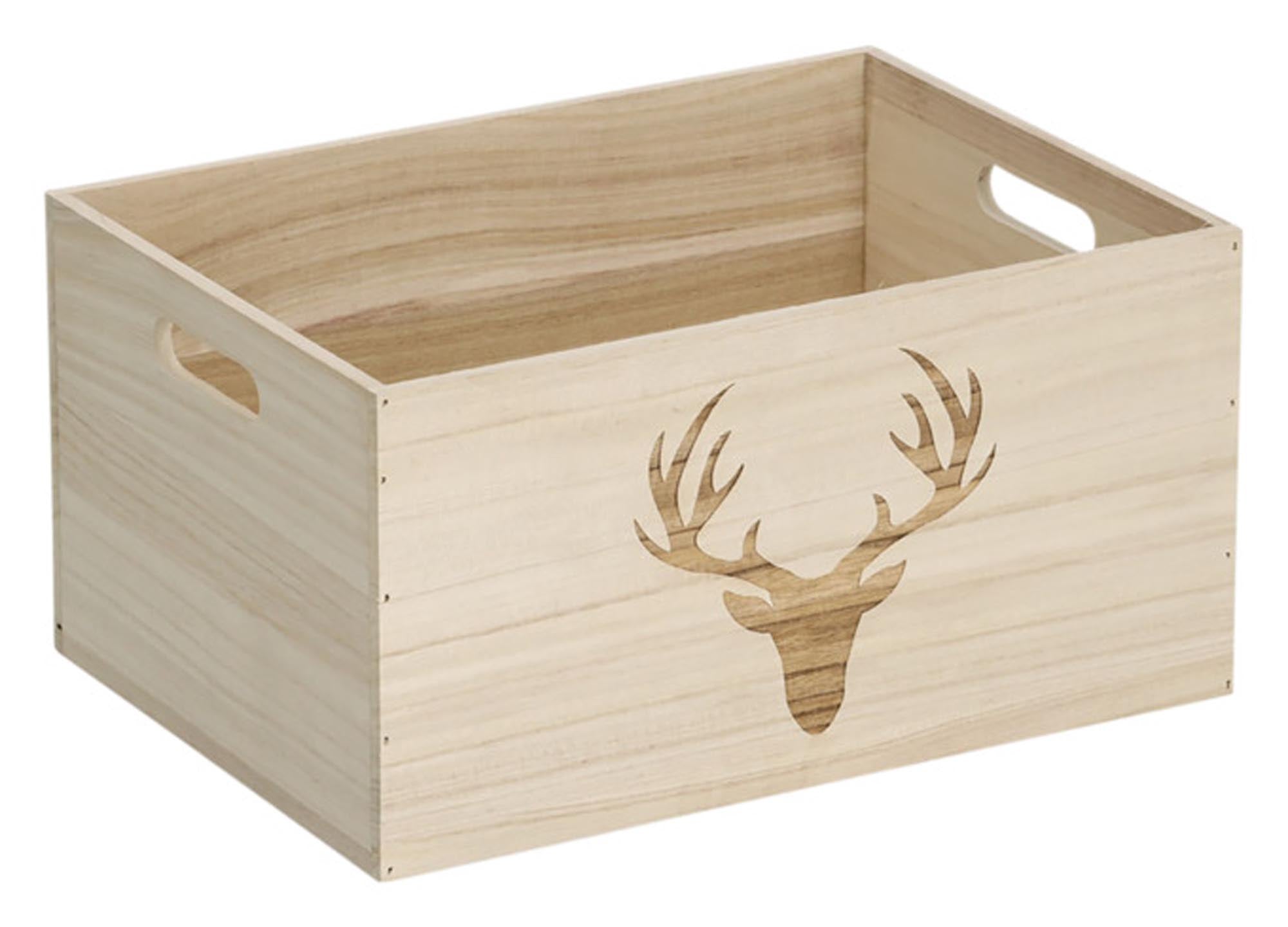 Zeller storage box Hirsch 35x25x18 cm