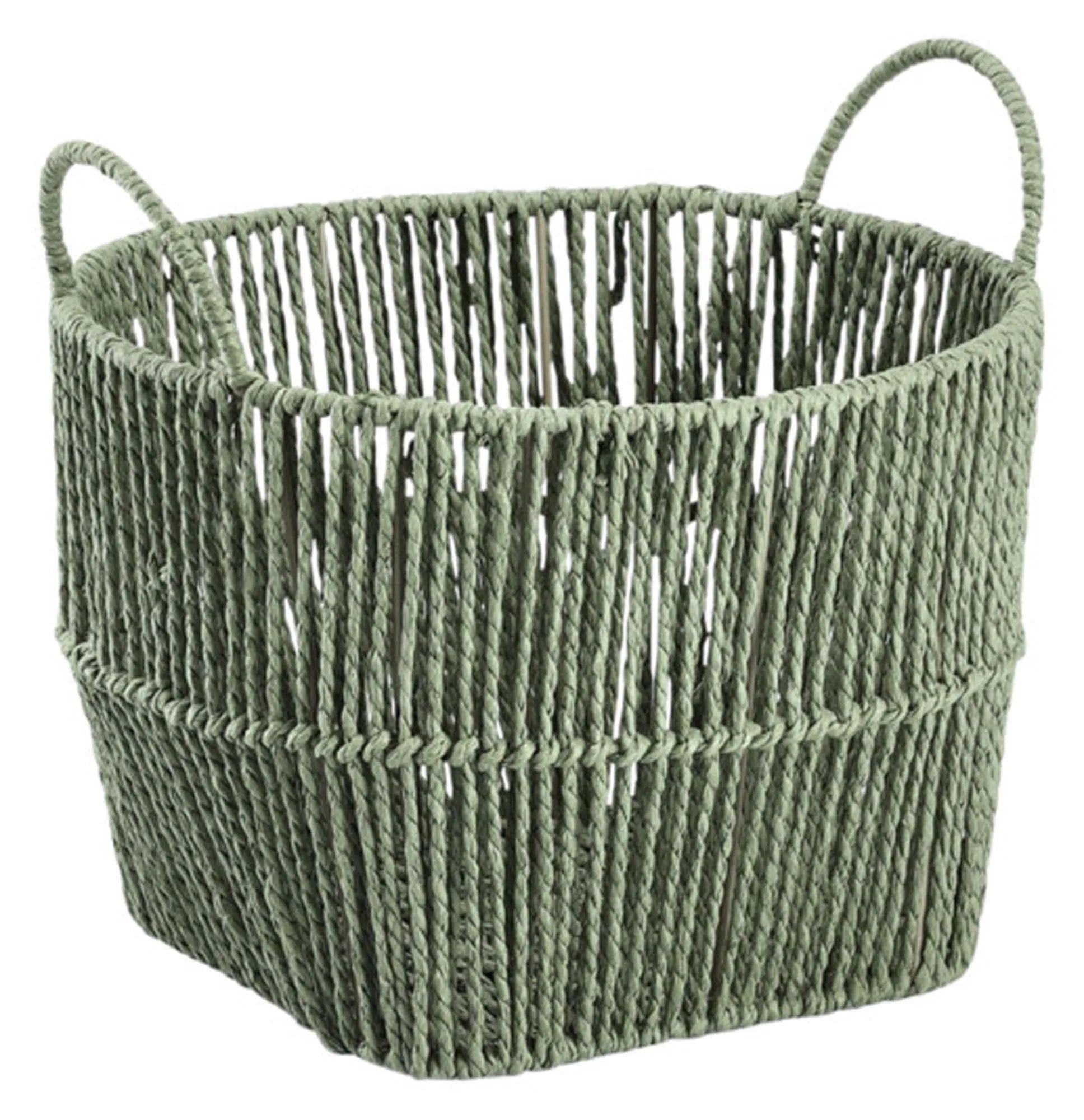 Stilvoller Aufbewahrungskorb aus robustem Papiergeflecht, ø 30x21 cm, ideal für Spielzeug, Decken, Handtücher. Nachhaltig und pflegeleicht.