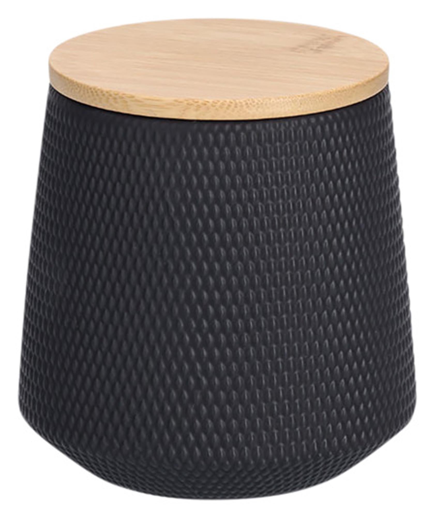Zeller storage socket structure with black bamboo lid 580 ml Ø 11x11.4 cm