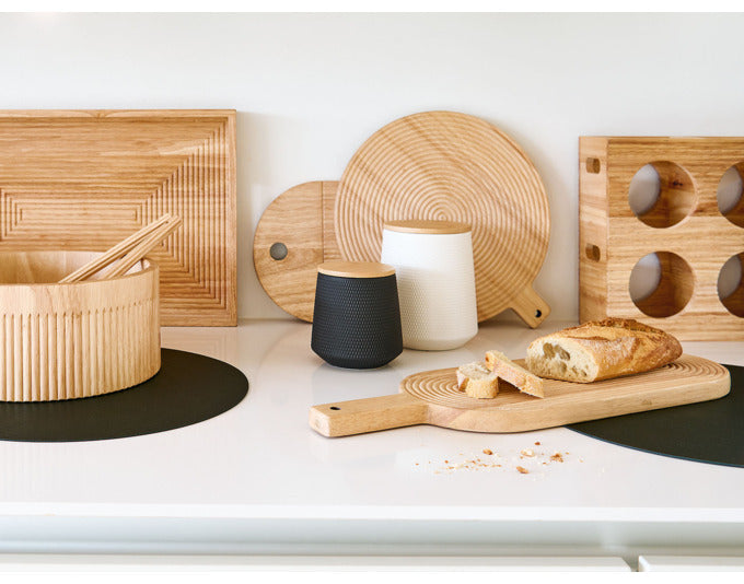 Zeller lunch box with bamboo lid and clip closure 18.4x13.5x7 cm
