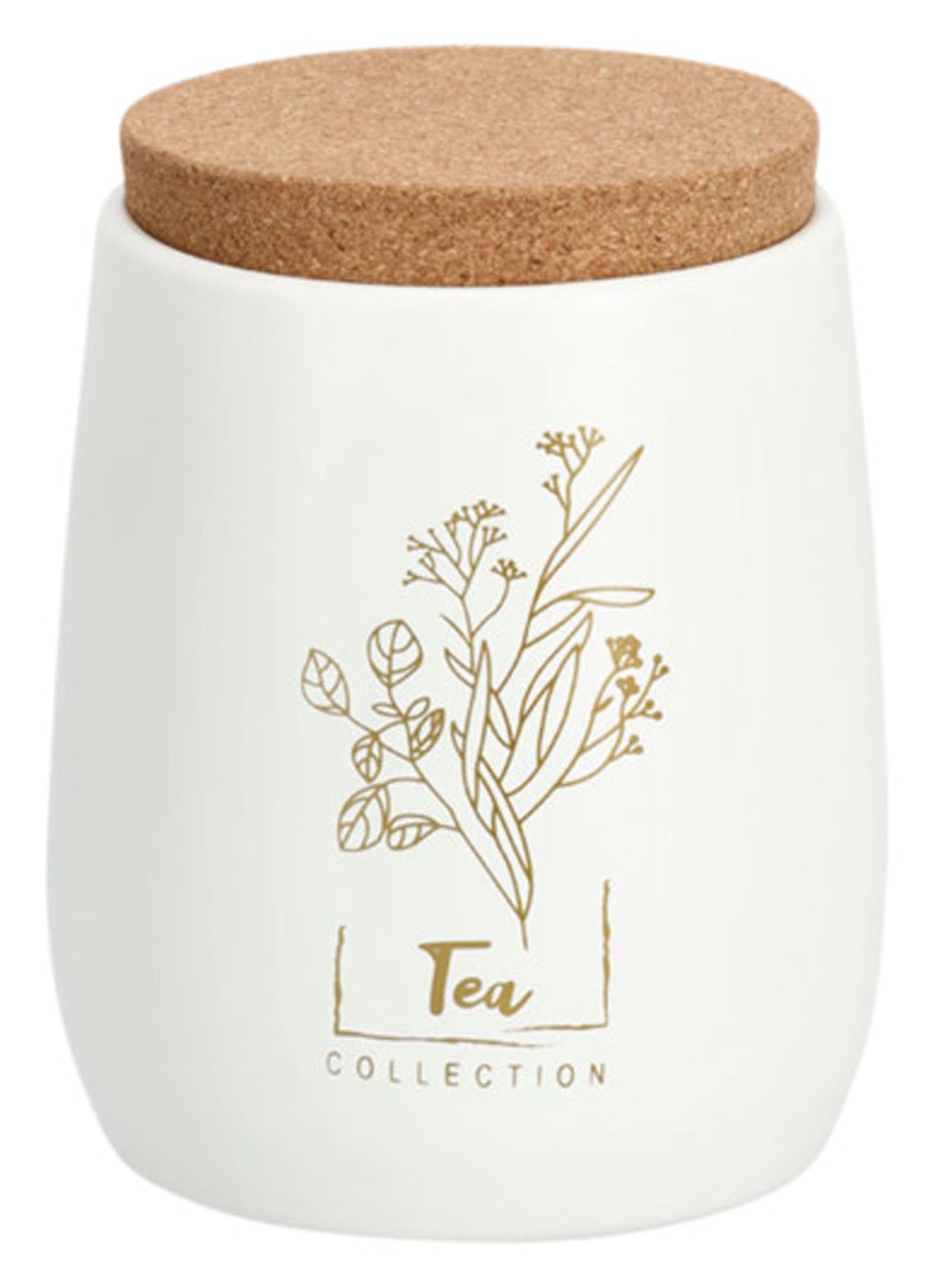 Elegante 750 ml Vorratsdose für Tee mit Korkdeckel von ZELLER PRESENT. Bewahrt Frische und Aromen, ideal für jede Küche.