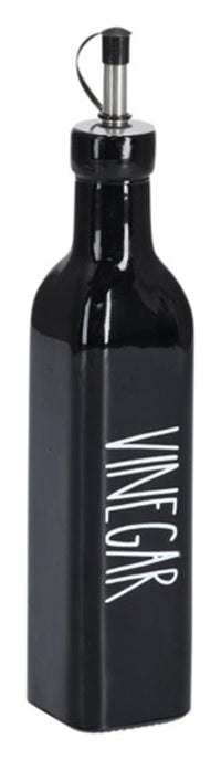 ZELLER Essigflasche Vinegar schwarz 270 ml 5x5x24.5 cm