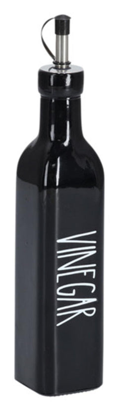 ZELLER Essigflasche Vinegar schwarz 270 ml 5x5x24.5 cm