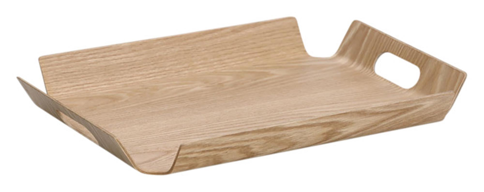 ZELLER Serviertablett Holz/Eichenfurnier 44.5x33.5x4.5 cm in  präsentiert im Onlineshop von KAQTU Design AG. Tablett ist von ZELLER PRESENT