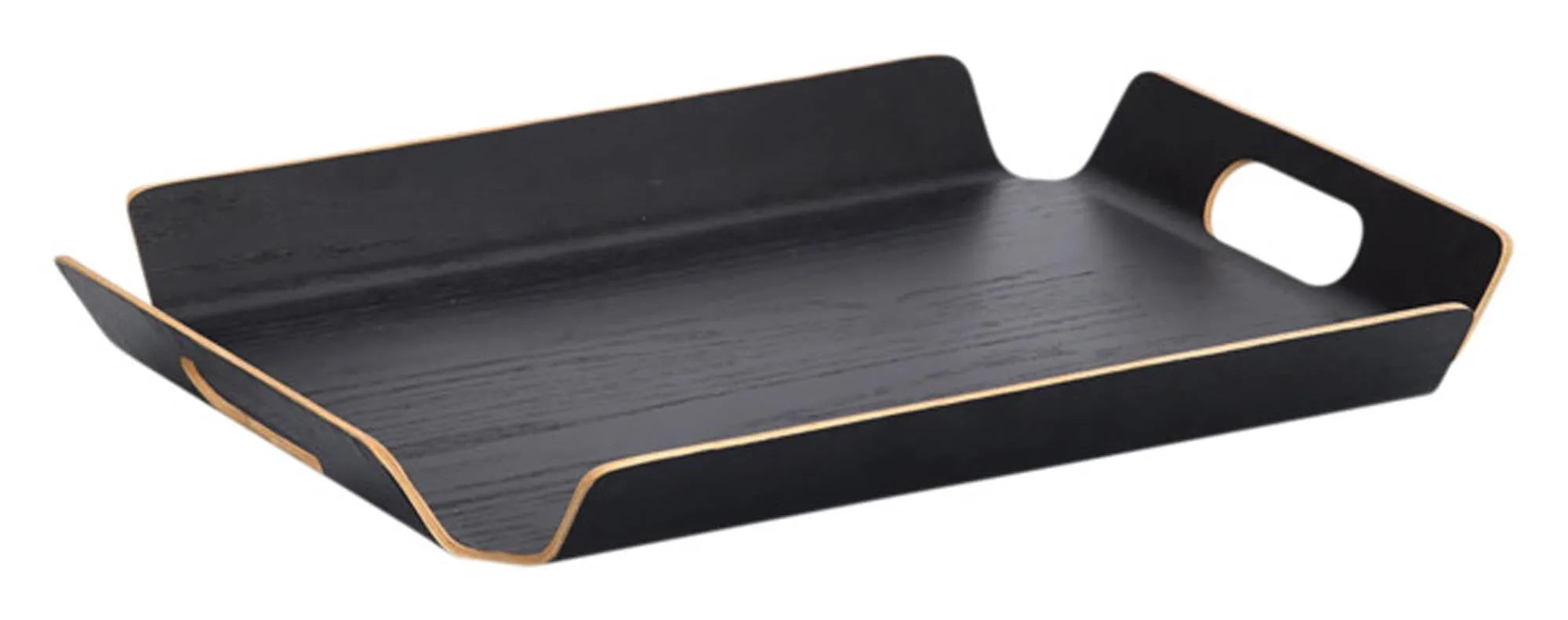 ZELLER Serviertablett Holz/Wengefurnier schwarz 44.5x33.5x4.5 cm in  präsentiert im Onlineshop von KAQTU Design AG. Tablett ist von ZELLER PRESENT
