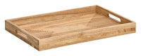 Zeller tray stripes rubber tree 45.7x30.5x4.5 cm