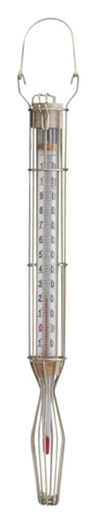 Robustes TFA Kesselthermometer mit Drahtgehäuse, 0-300°C, ideal für präzises Kochen und Grillen. Edelstahl, langlebig, stilvoll.