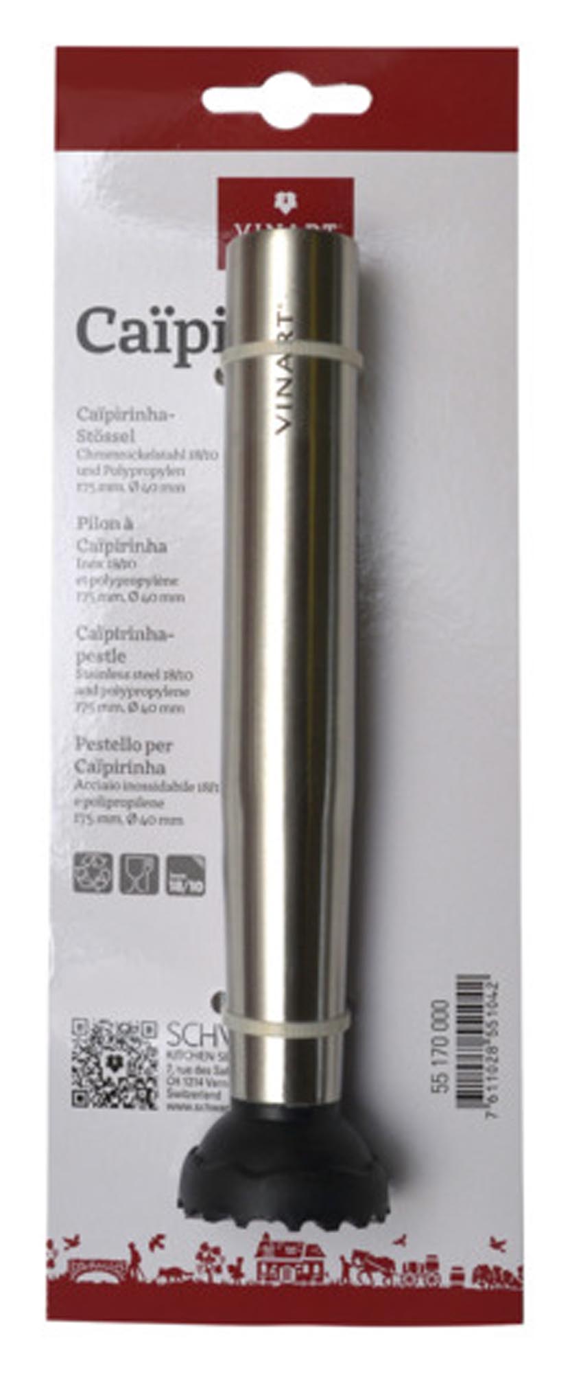 VINART Caipirinha-Stössel Caipi Inox/schwarz