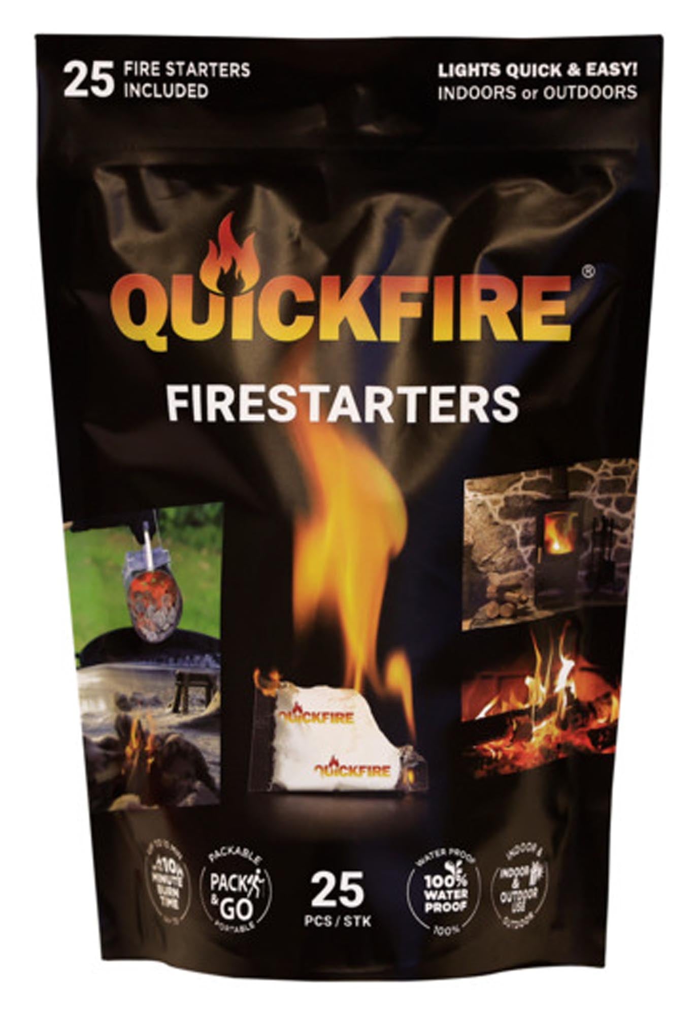 QUICKFIRE Feueranzünder 25 Zündbeutel à ca. 7g für Kamin Ofen und Grill in  präsentiert im Onlineshop von KAQTU Design AG. Grillzubehör ist von QUICKFIRE