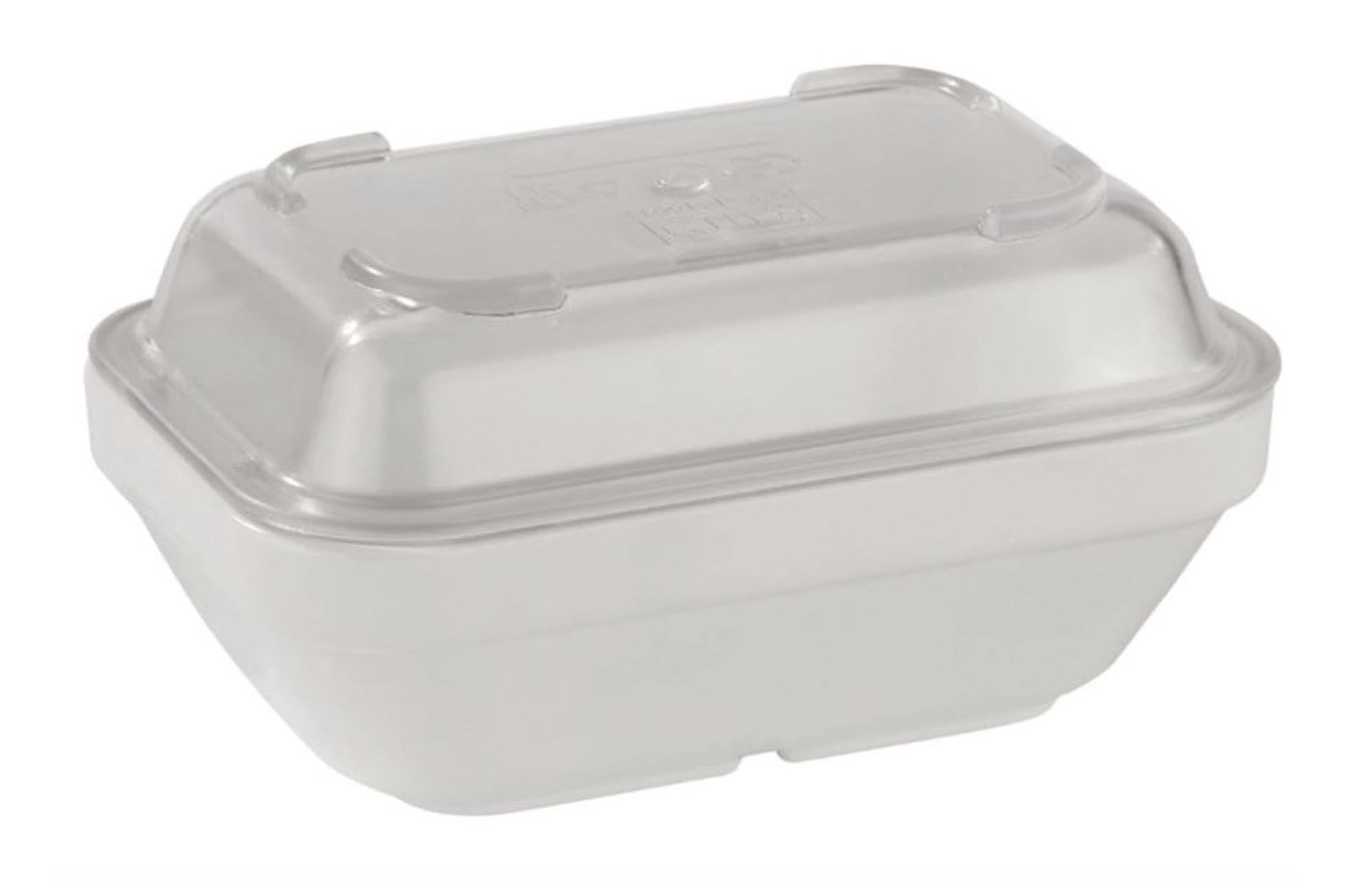 Shell rectangular PC 9.5x13.8cm H4.5cm 0.25lt microwave