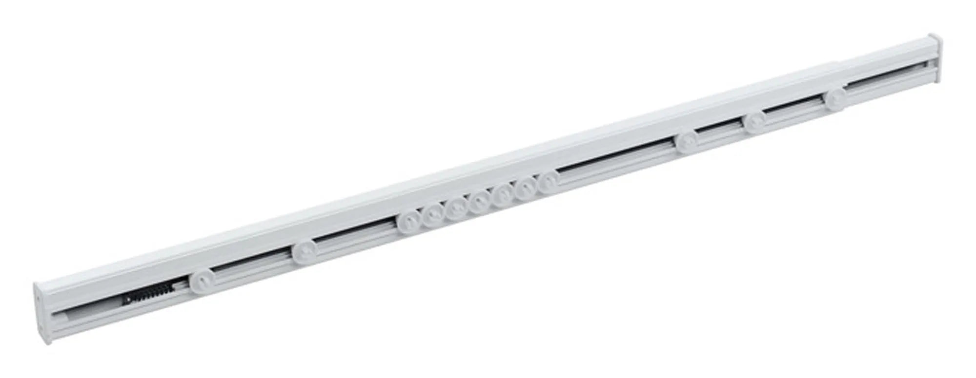 Die DIAQUA Duschvorhangschiene Special (75-125 cm) aus rostfreiem Aluminium bietet flexible Anpassung, einfache Montage und elegantes Design.