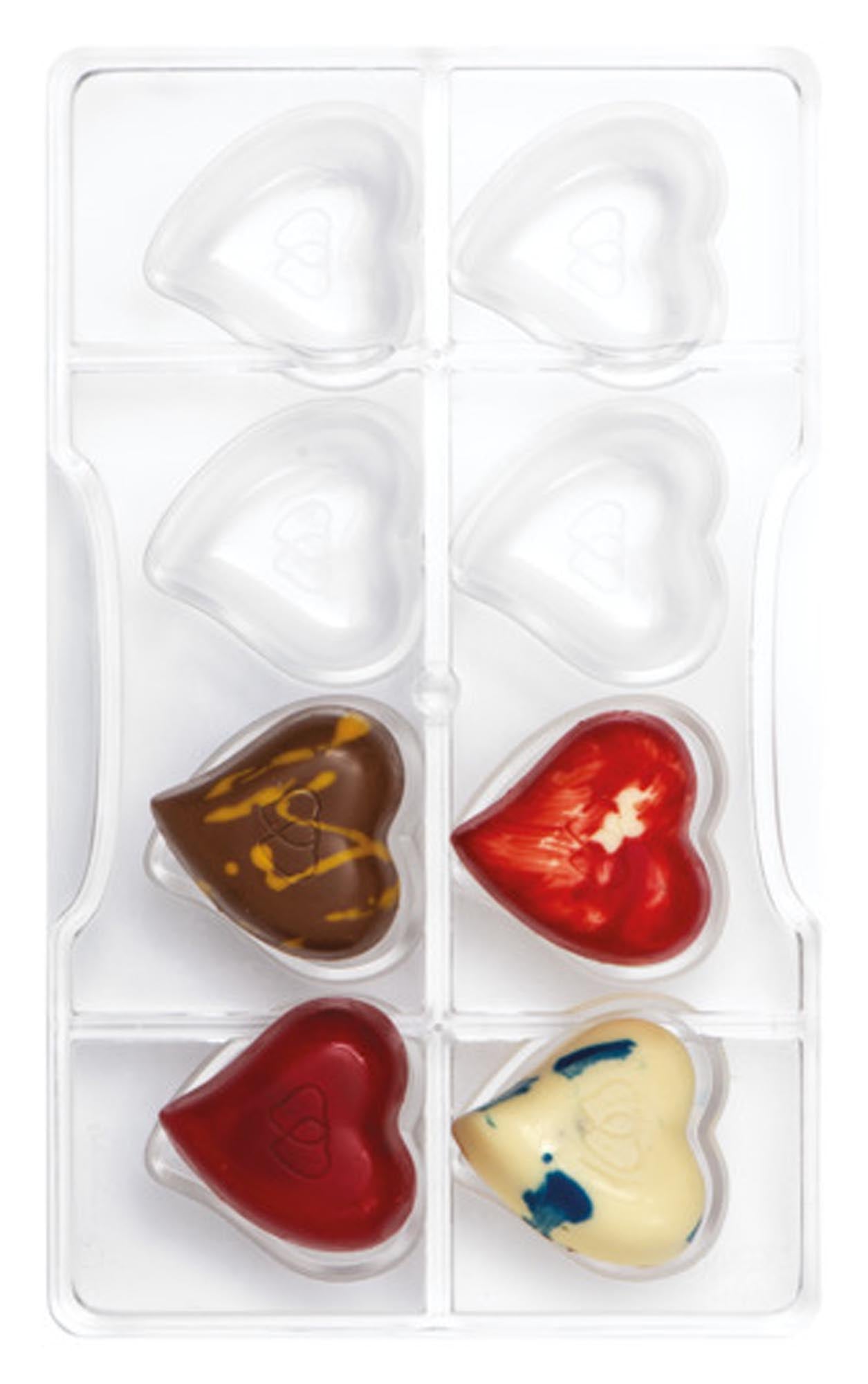 Entdecken Sie die DECORA Profi-Pralinen-Schokoladenform für 8 glatte Herzen. Ideal für kreative Pralinenherstellung und köstliche Schokoladenkreationen!