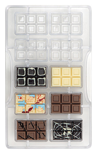 Profi-Pralinen Schokoladentafeln 10er 4.2x2.8x0.9 cm in  präsentiert im Onlineshop von KAQTU Design AG. Backform / Backblech ist von DECORA