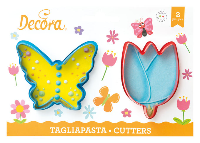 Ausstecher 2er Schmetterling & Tulpe in  präsentiert im Onlineshop von KAQTU Design AG. Ausstecher ist von DECORA